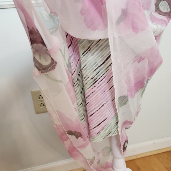 Vtg 90s Y2K Speechless Dress Size 13 Juniors Maxi Fairy Floral Pink WhimsiGoth - Picture 6 of 13